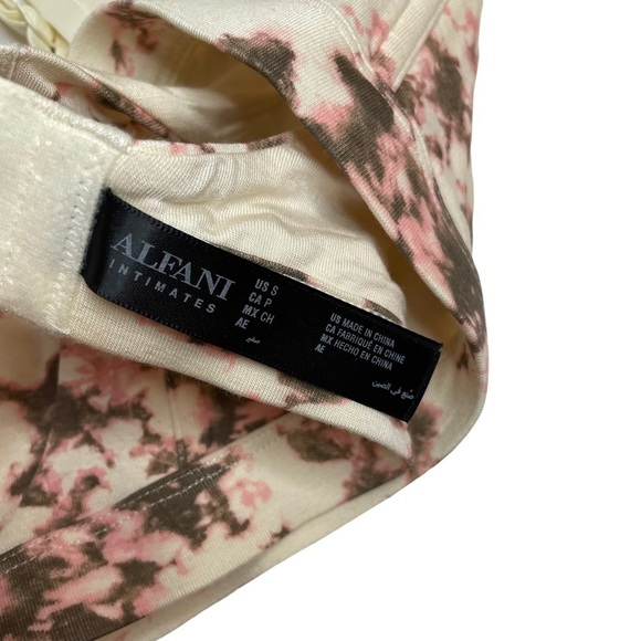 Alfani Essential Unlined Bralette Tie Dye Cream Pink Dark Brown Small New - Picture 5 of 6